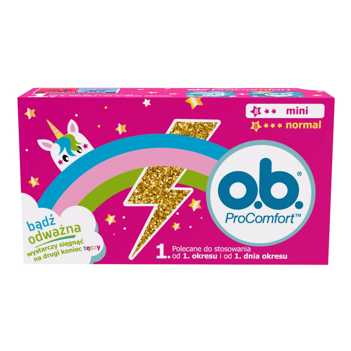 O.B. Teens procomfort mini tampony 8szt + procomfort normal tampony 8szt.