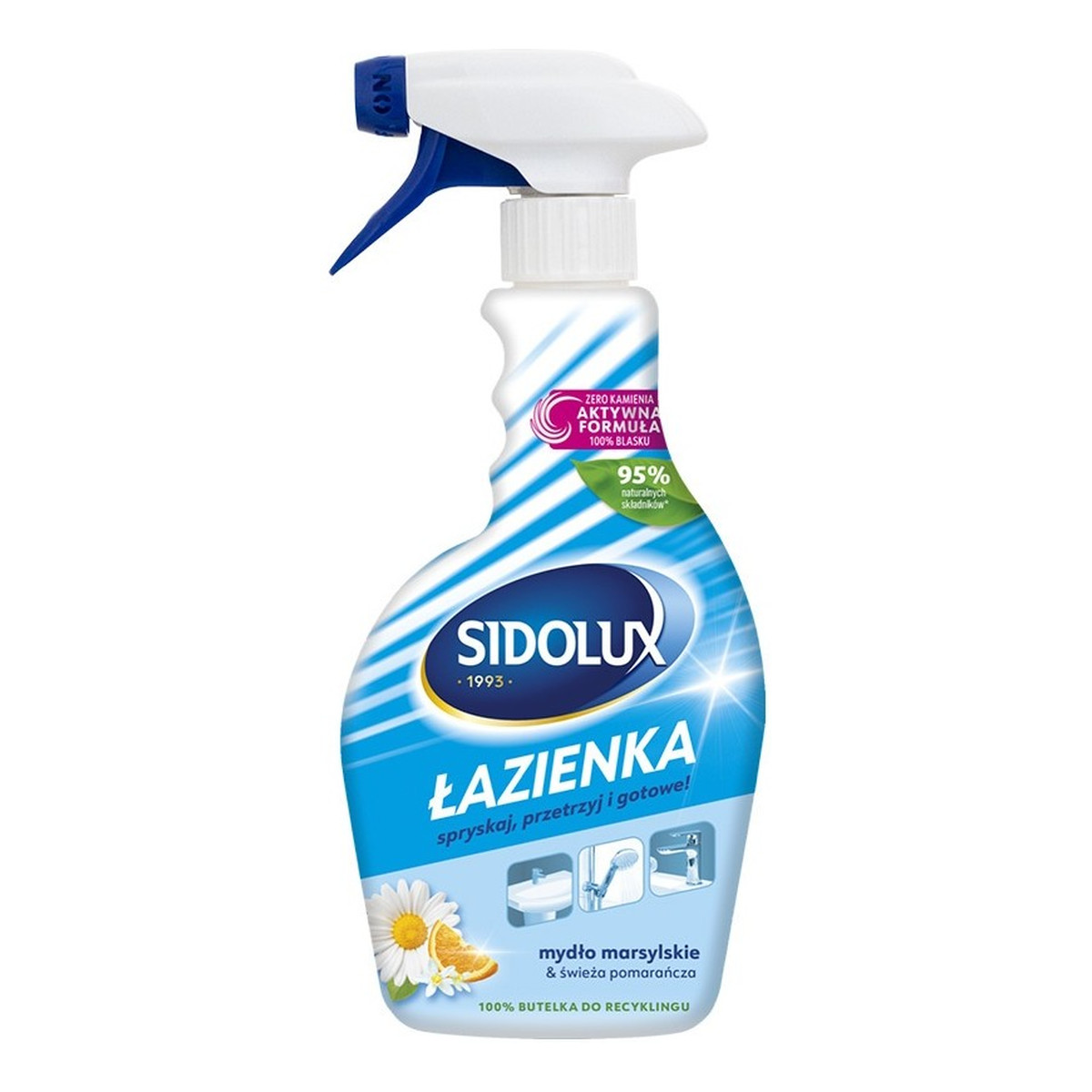 Sidolux PROFESSIONAL Spray do czyszczenia łazienki Mydło Marsylskie & Świeża Pomarańcza 500ml