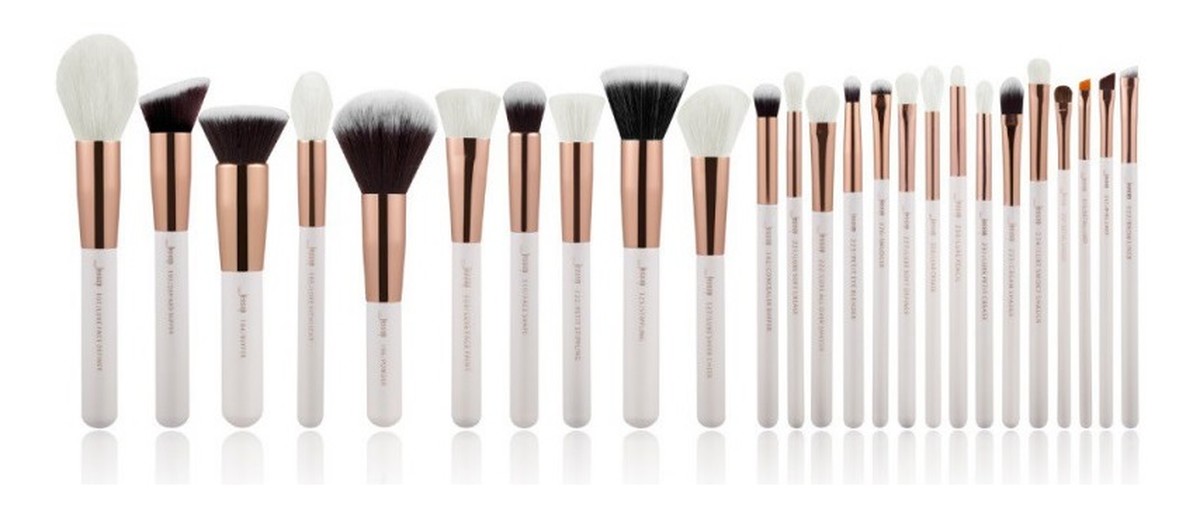 Zestaw 25 Pędzli White/Rose Gold T215