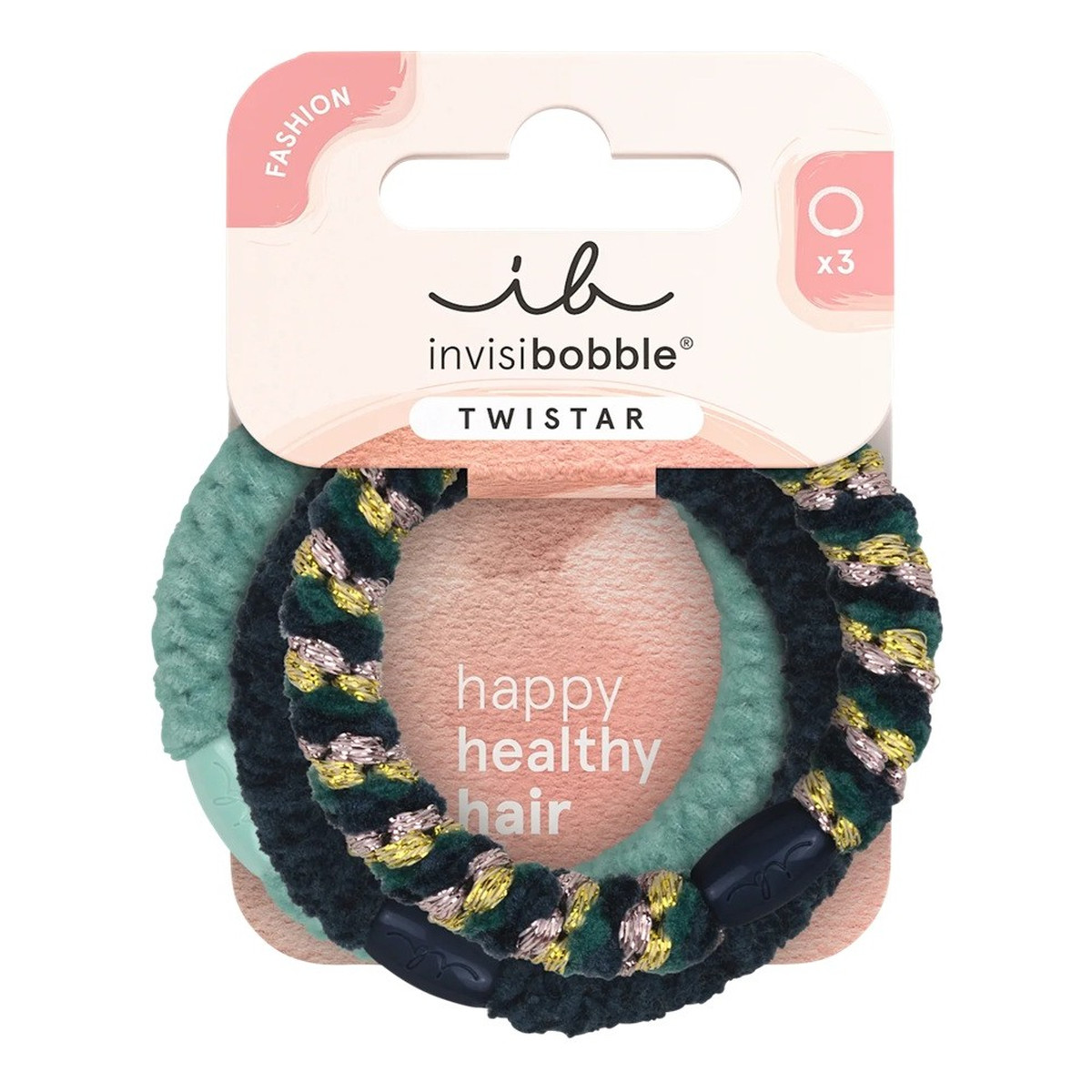 Invisibobble Twistar gumki do włosów plecione Blue Balance 3szt.