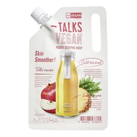 Talks vegan squeeze pocket sleeping mask złuszczająca maseczka całonocna dla skóry szorstkiej skin smoother 10g