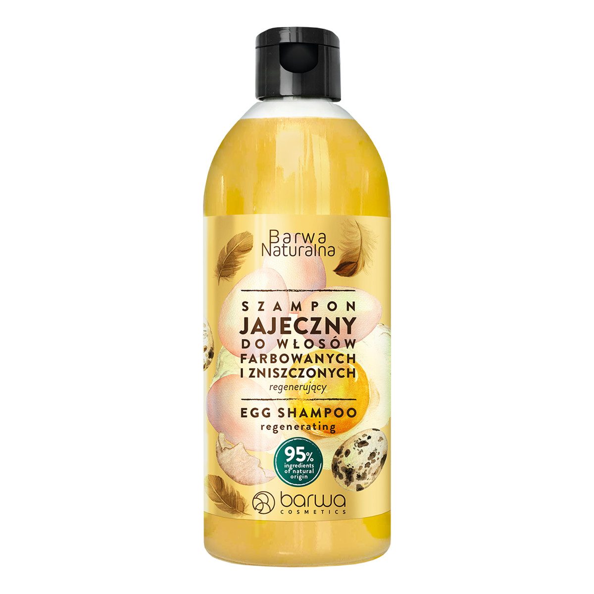 Barwa Naturalna jajeczny regenerujący szampon do włosów farbowanych i zniszczonych 500ml
