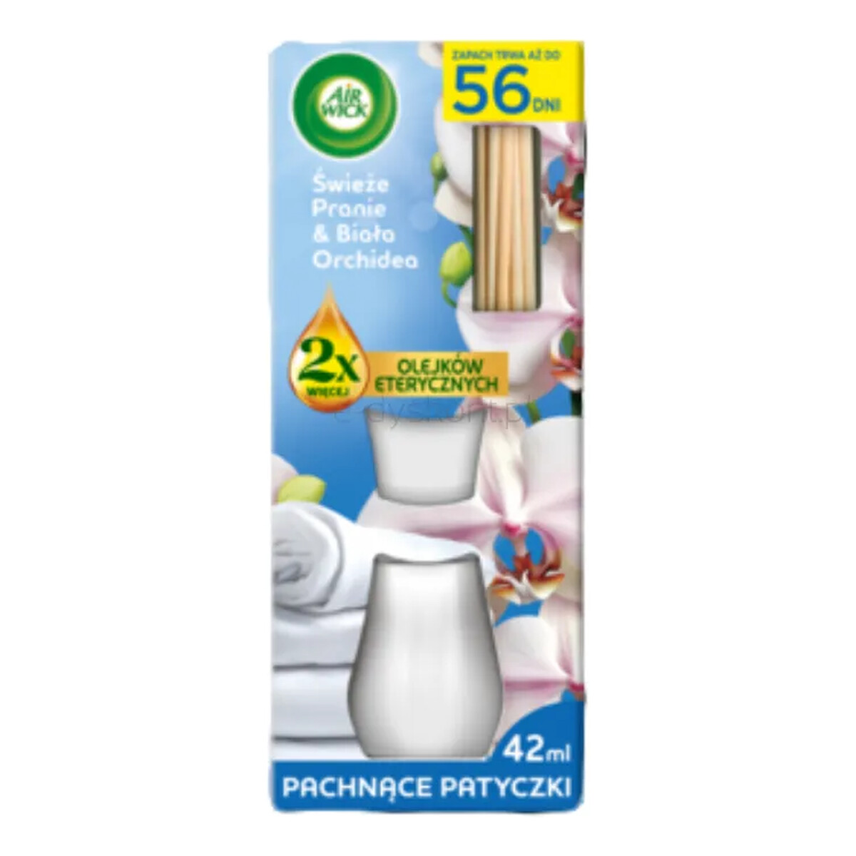 Air Wick Patyczki Zapachowe Świeże Pranie & Biała Orchidea 42ml