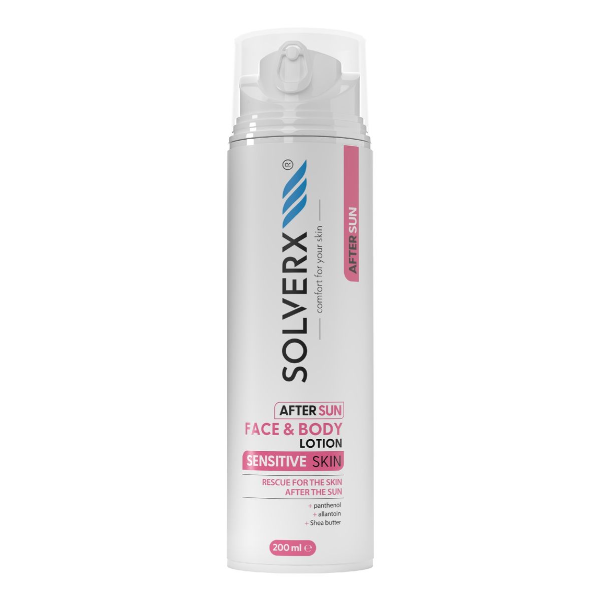 Solverx Sensitive skin Balsam łagodzący po opalaniu do twarzy i ciała 200ml