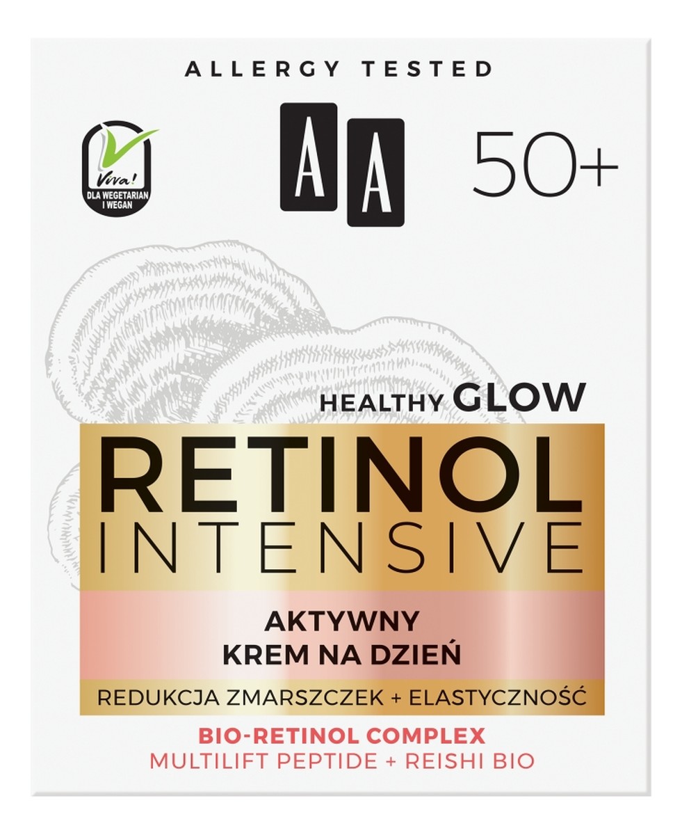 50+ aktywny krem na dzień Redukcja Zmarszczek + Elastyczność Multilift Peptide & Reishi Bio