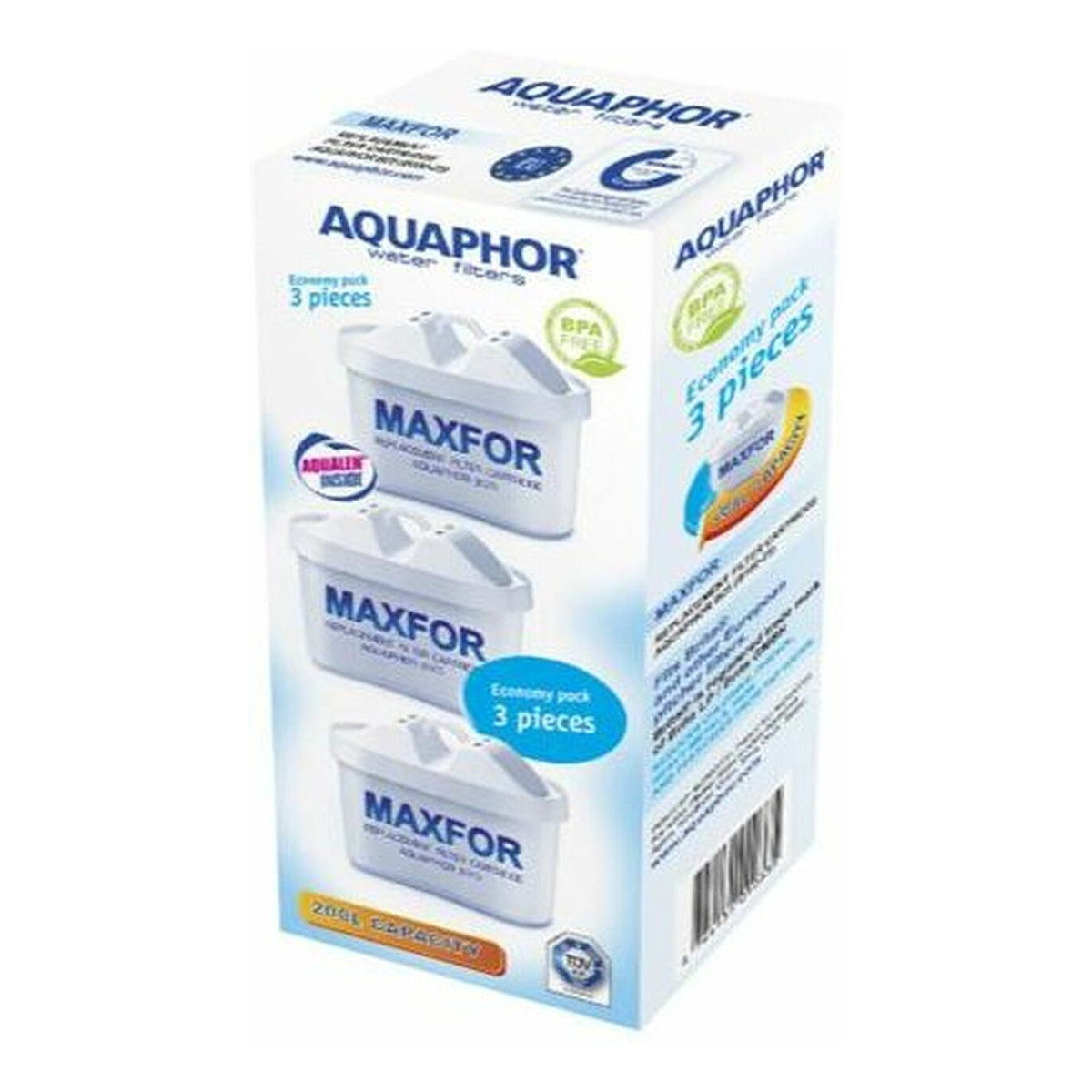 Aquaphor WKŁAD filtrujący DO DZBANKA B25 MAXFOR WYDAJNOŚĆ 200L 3 sztuki