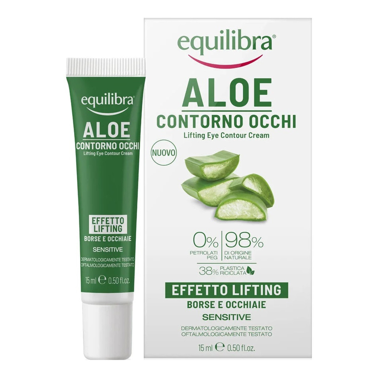 Equilibra Aloe Lifting Eye Contour Cream aloesowy liftingujący Krem pod oczy 15ml