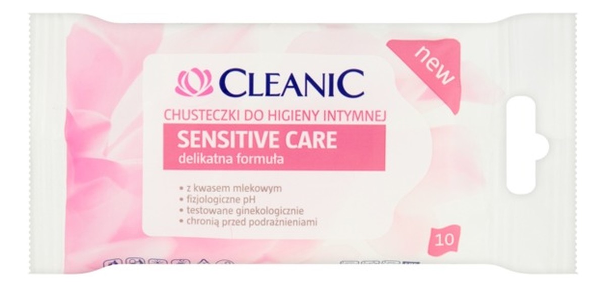 Intimate Odświeżające Chusteczki do higieny intymnej z ekstraktem z płatków róży 10 sztuk