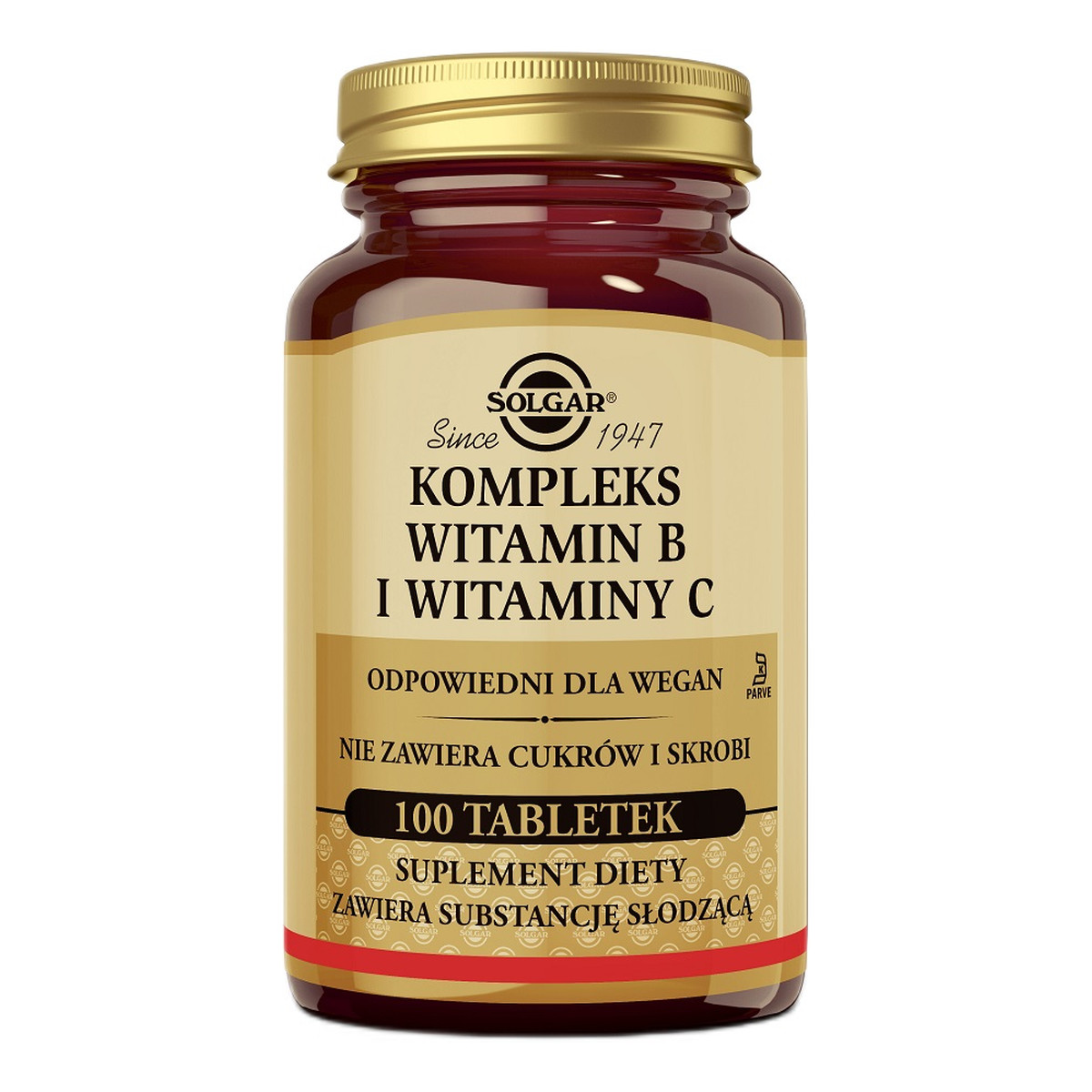 Solgar Kompleks witamin b i witaminy c suplement diety 100 tabletek