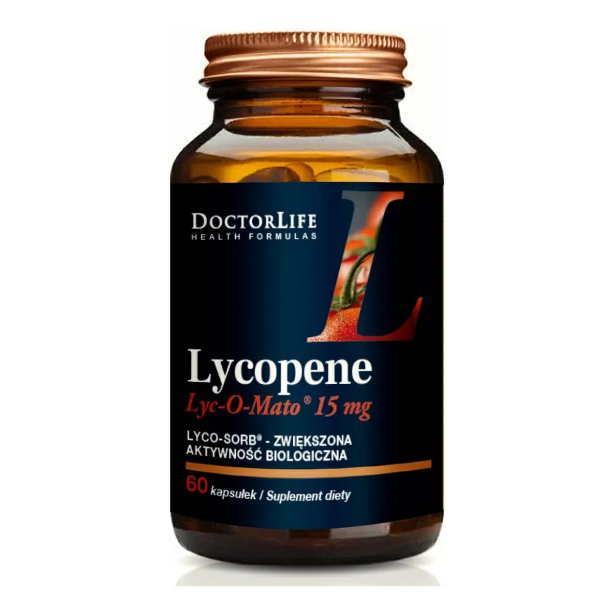 Doctor Life Lycopene likopen 15mg ekstrakt z pomidorów suplement diety 60 tabletek