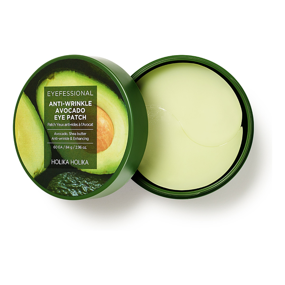Holika Holika Eyefessional anti-wrinkle avocado eye patch hydrożelowe płatki pod oczy z ekstraktem z awokado 60szt