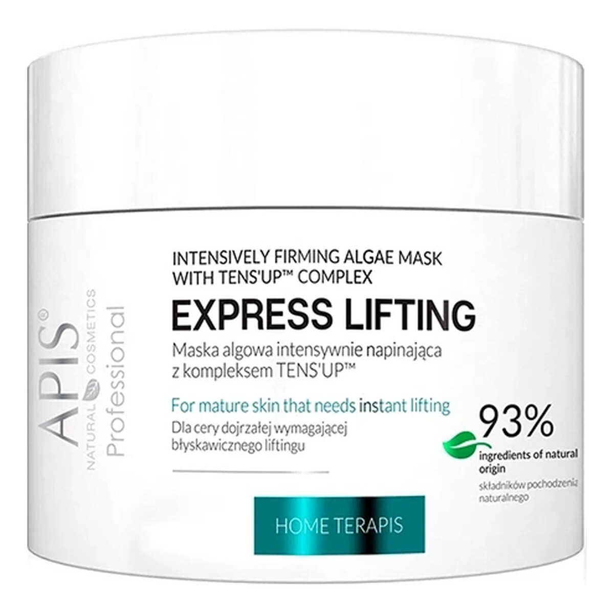 Apis Express Lifting Maska algowa intensywnie napinająca z kompleksem TENS’UP™ 100g