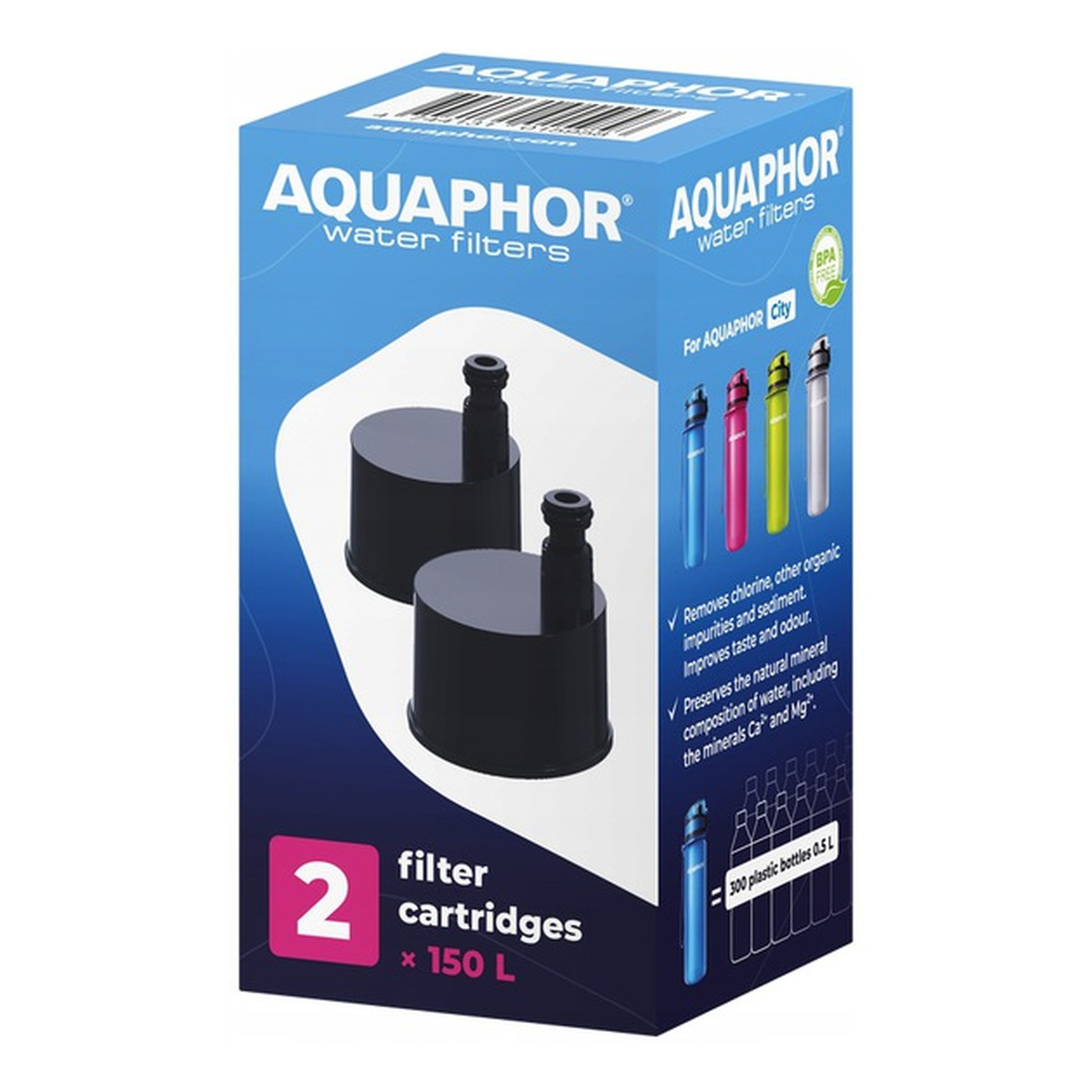 Aquaphor Aquaphor Wkład do butelki filtrującej City Wydajność 150L 2szt.