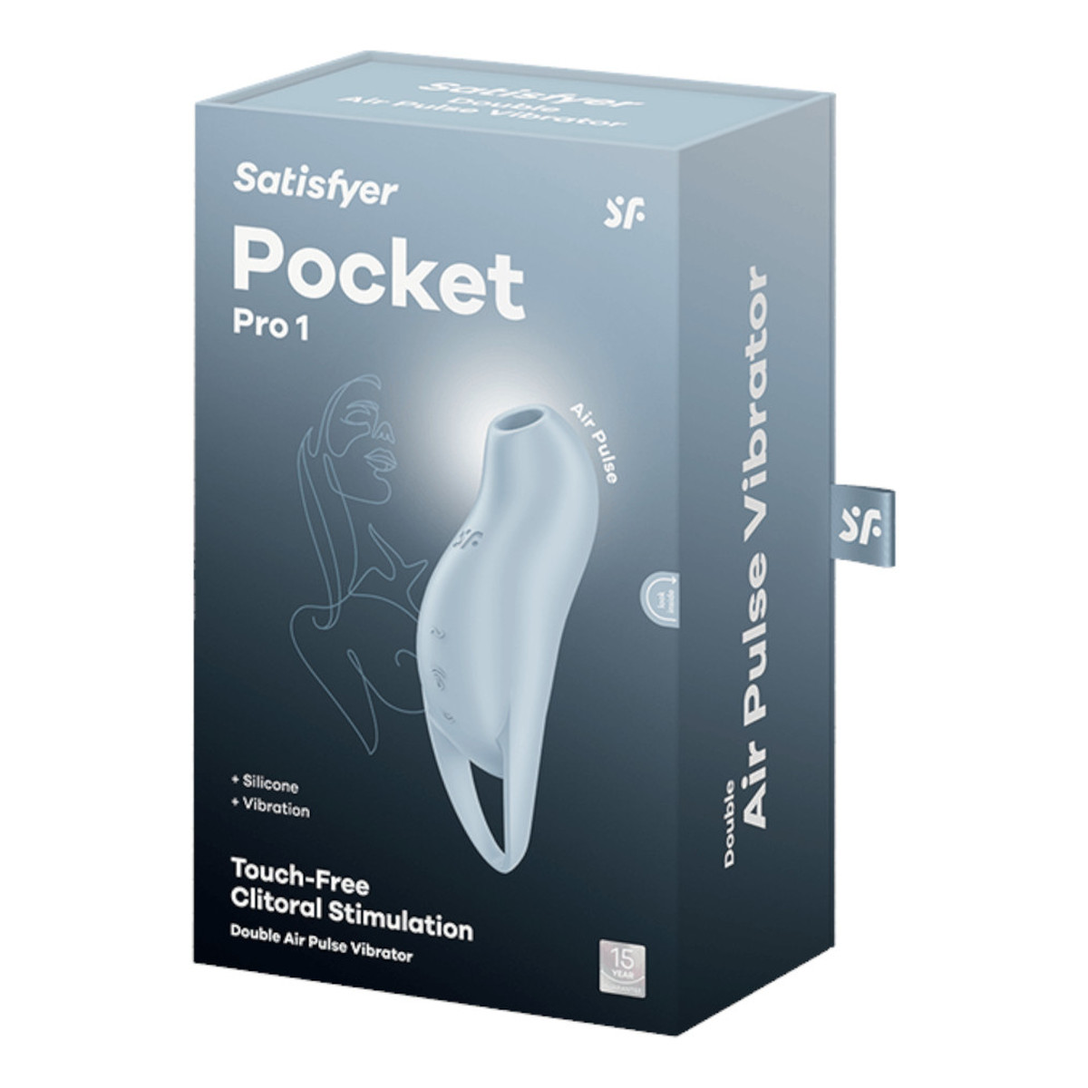 Satisfyer Pocket Pro Ładowalny stymulator łechtaczki z falami powietrza Blue