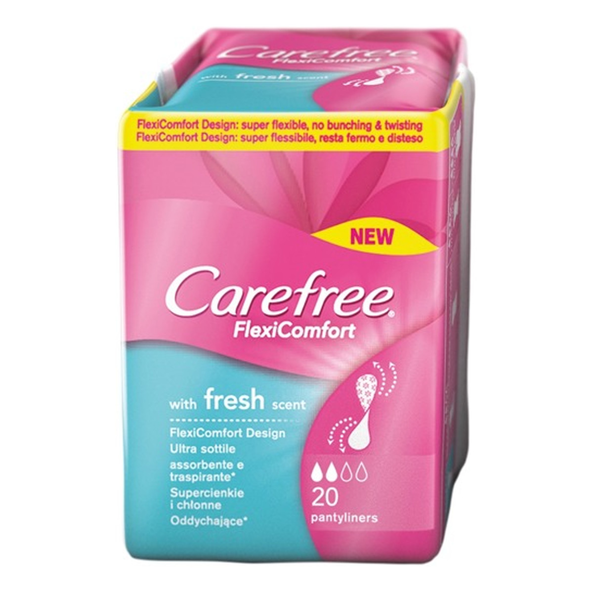 Carefree Flexi Comfort Fresh Scent Wkładki higieniczne 20szt.
