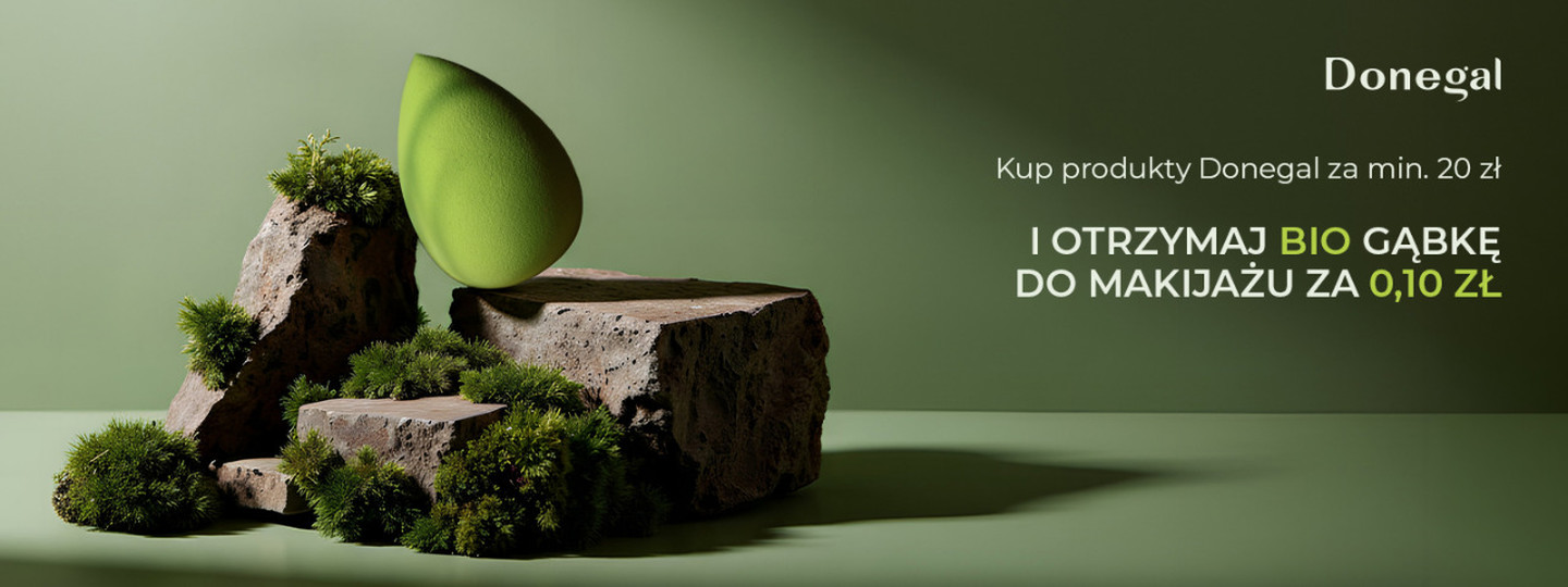 Koszyk Donegal w Wizaż24  min. 20zł | Donegal Gąbka Bio do makijazu za 0,10zł