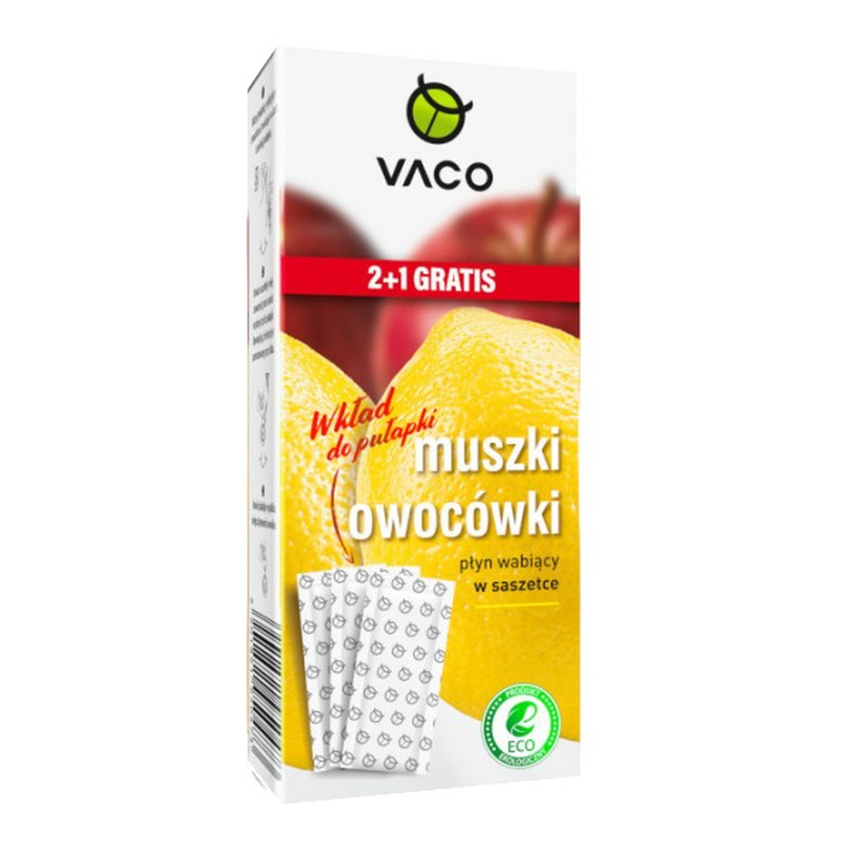 Vaco Eco wkład do pułapki na muszki owocówki-płyn wabiący w saszetce 1op.-3szt