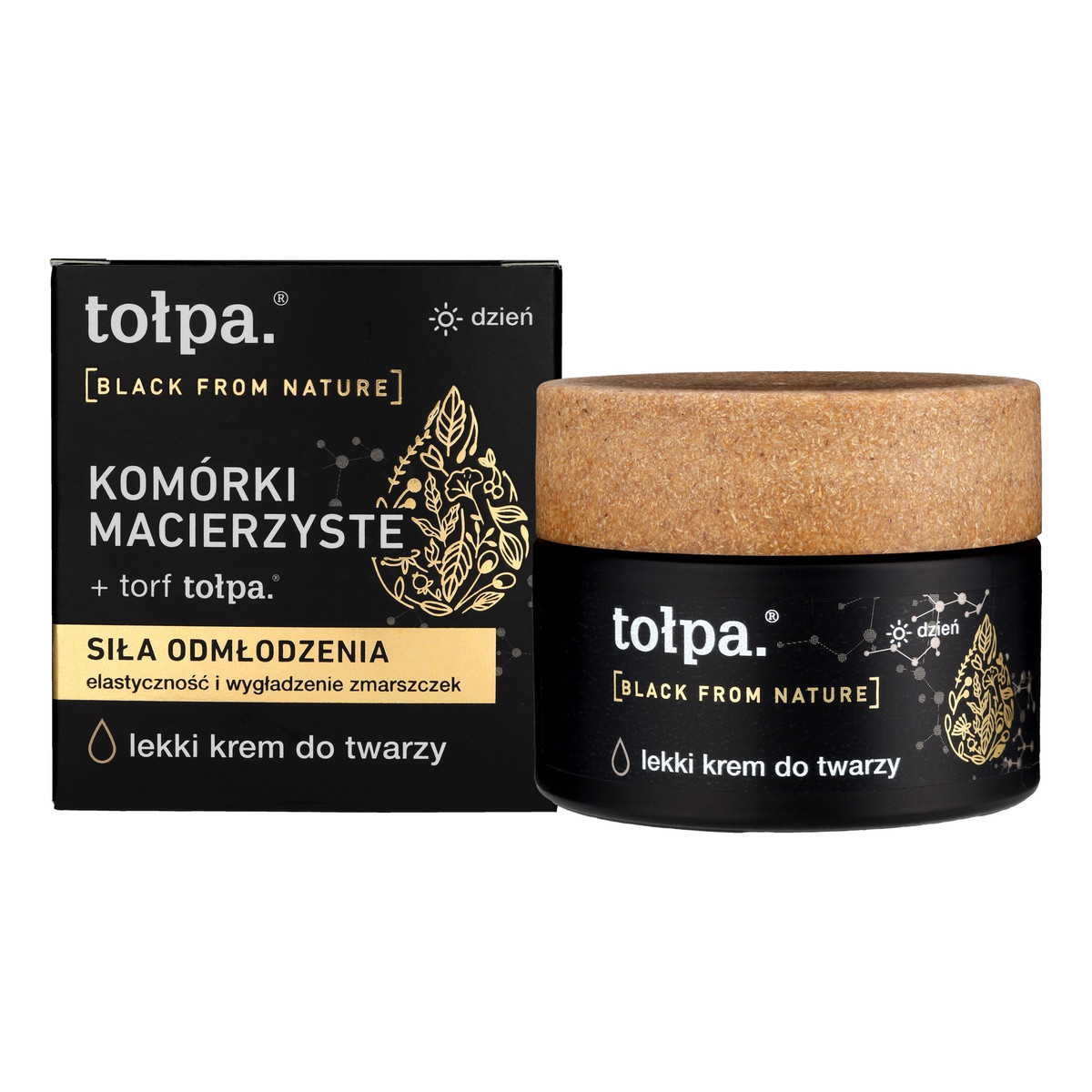 Tołpa Black From Nature Lekki Krem do twarzy na dzień Siła odmłodzenia 50ml