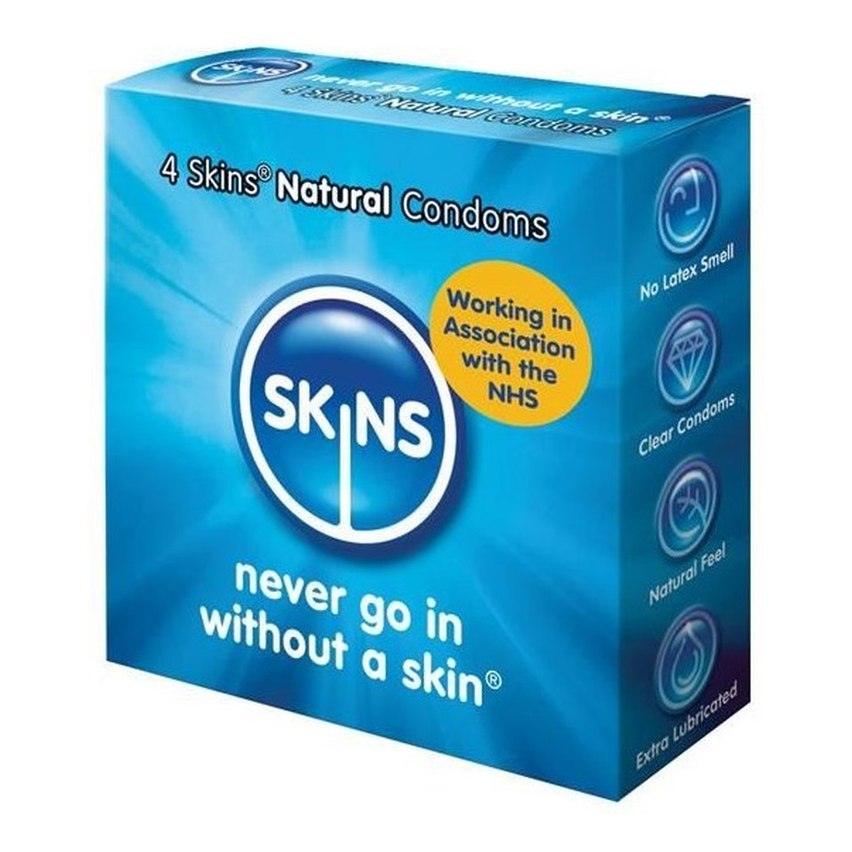 Skins Natural condoms klasyczne prezerwatywy 4szt.