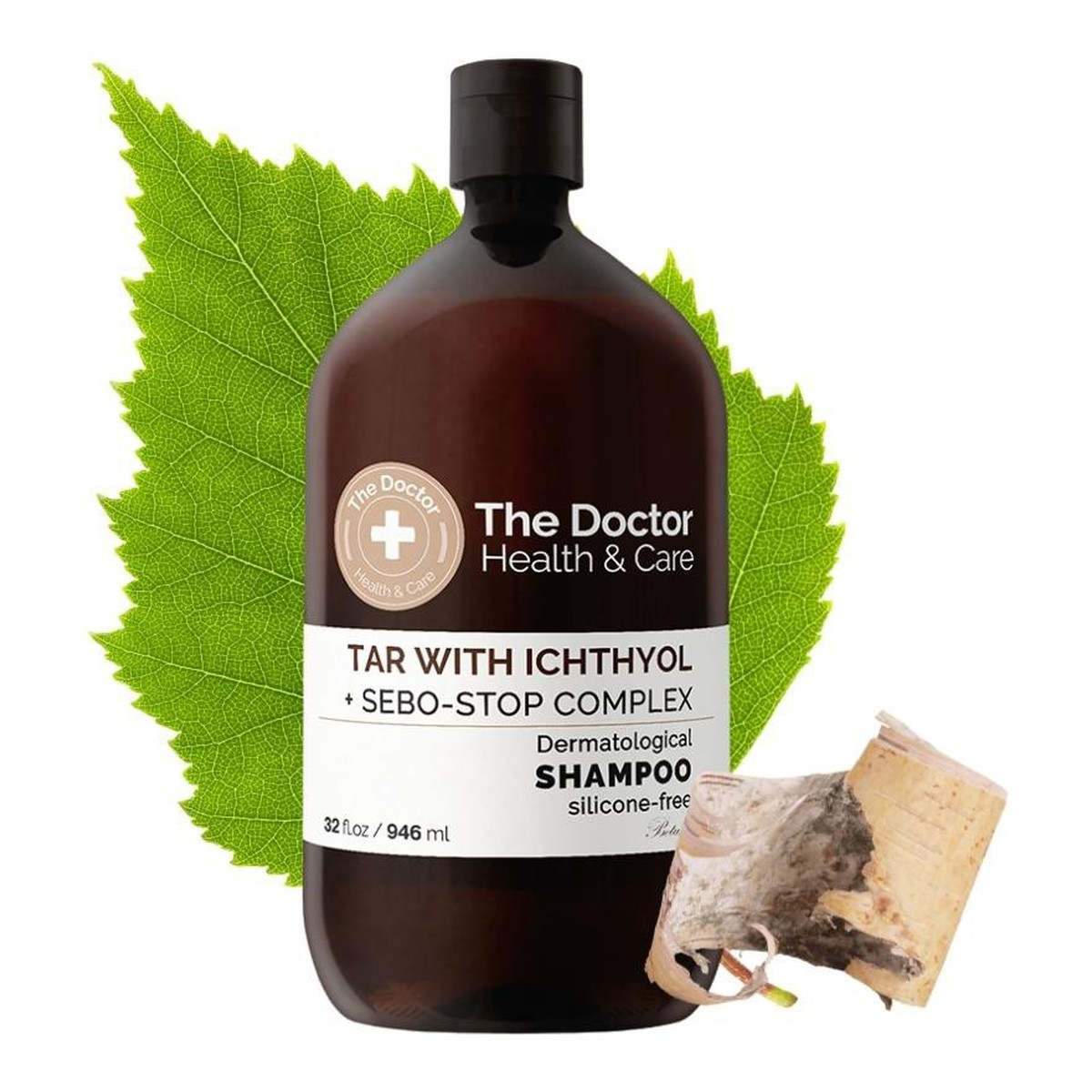 The Doctor Healh and Care Szampon do włosów przetłuszczających Dziegieć i Ichtiol 946ml