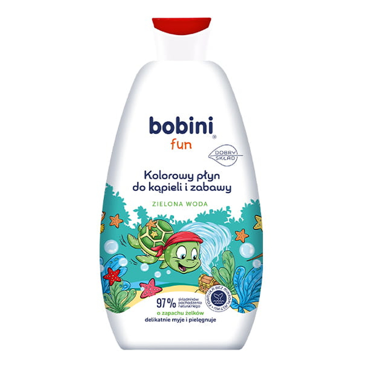 Bobini Fun kolorowy płyn do kapieli i zabawy zielona woda 500ml