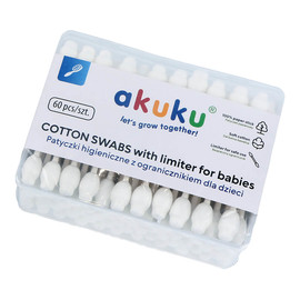 Patyczki higieniczne dla niemowląt z ogranicznikiem