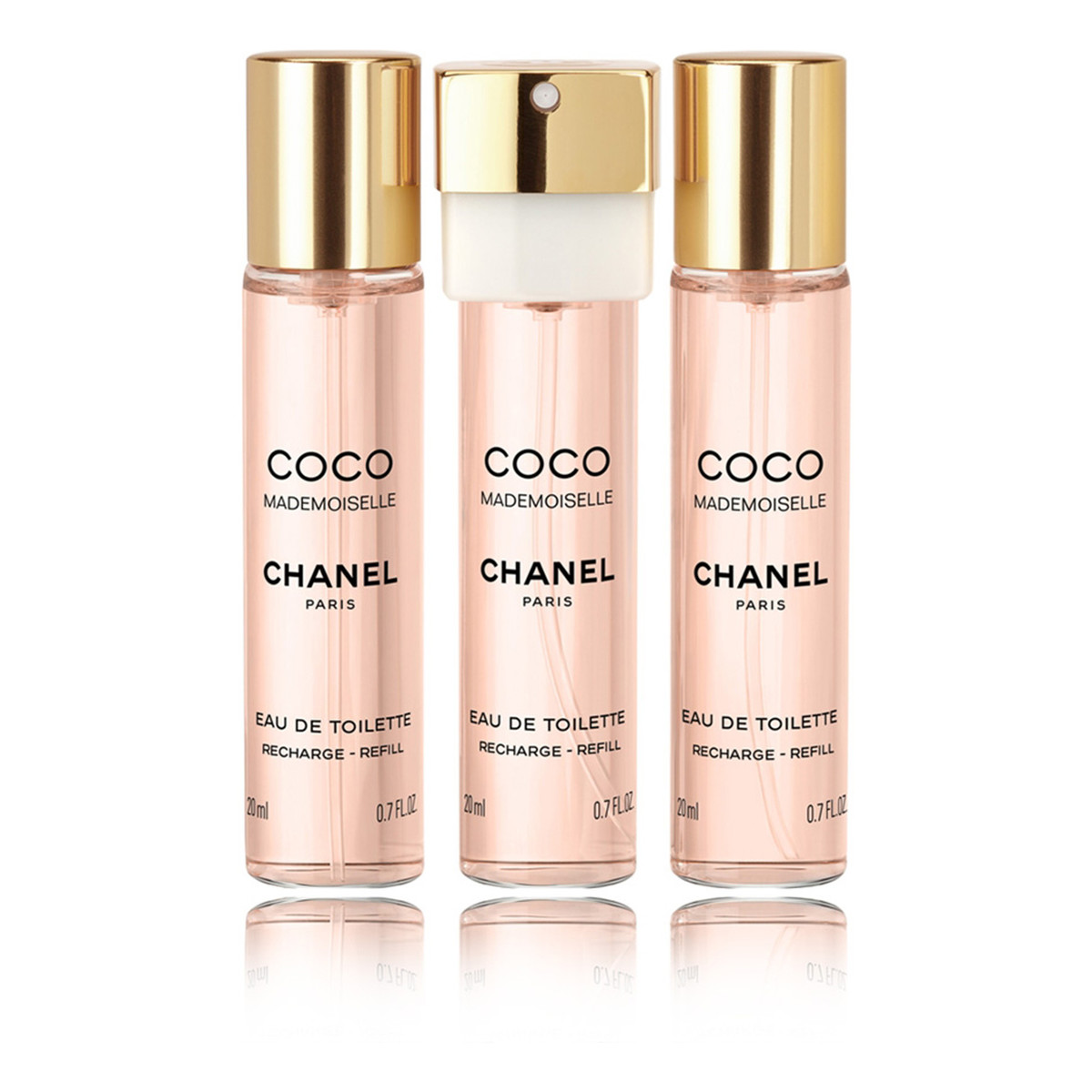 Chanel Coco Mademoiselle Woda toaletowa 20ml + Woda toaletowa 2 x spray wkład uzupełniający 20ml 2ml