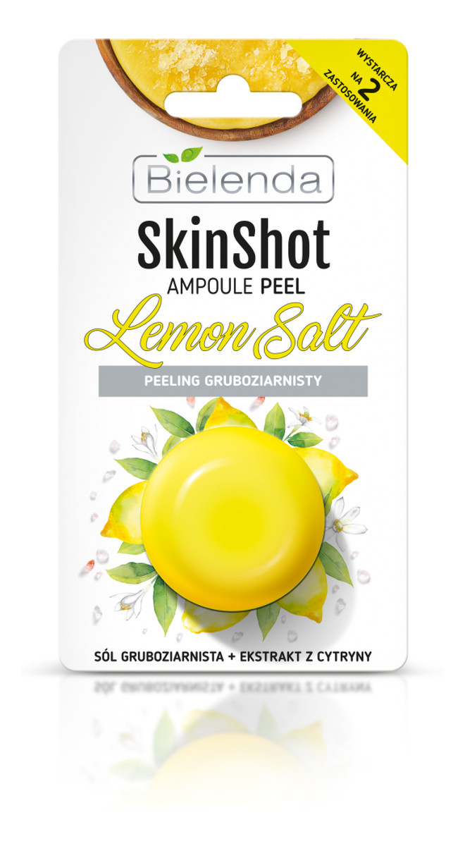 gruboziarnisty peeling do twarzy w ampułce Lemon Salt