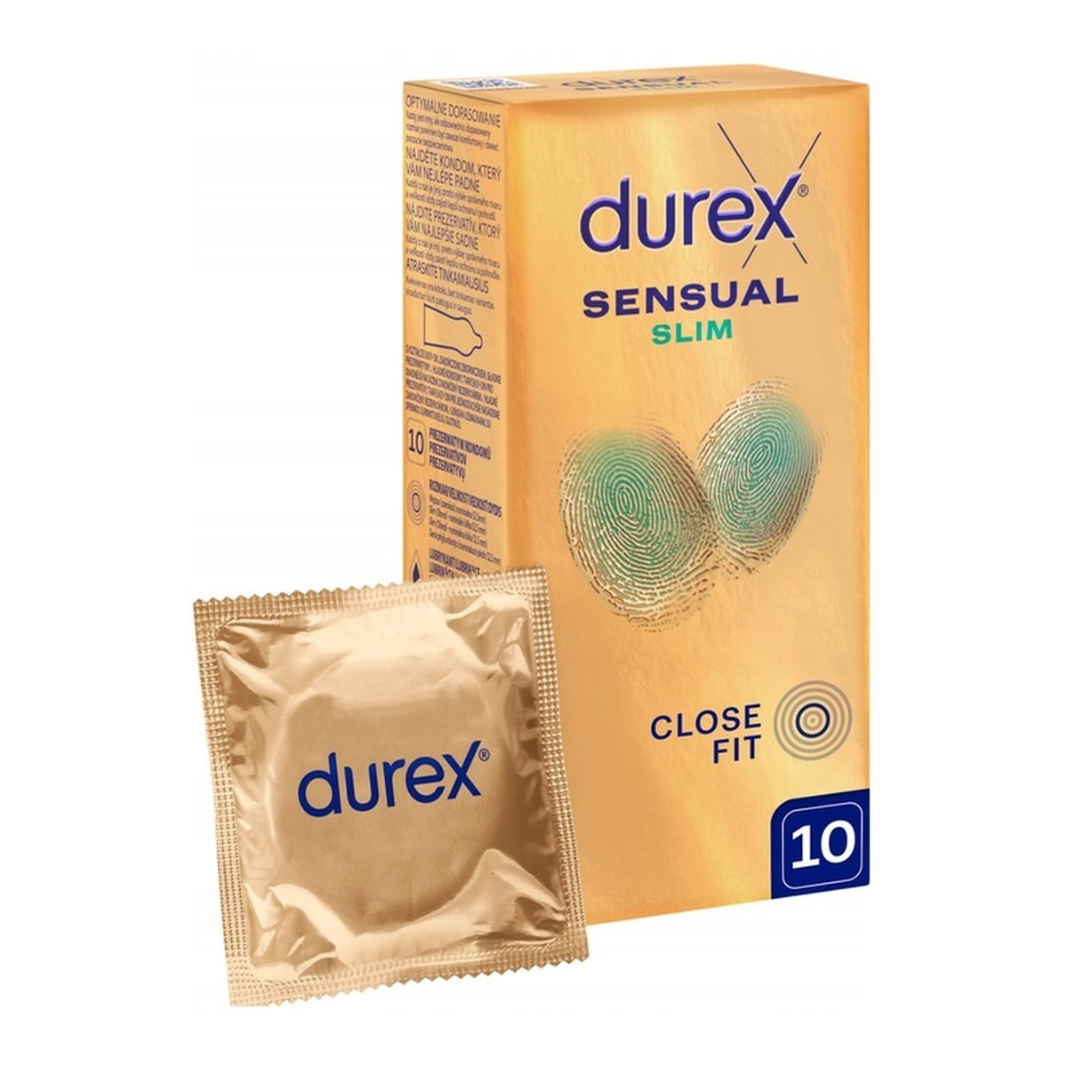 Durex Sensual slim prezerwatywy lateksowe 10szt