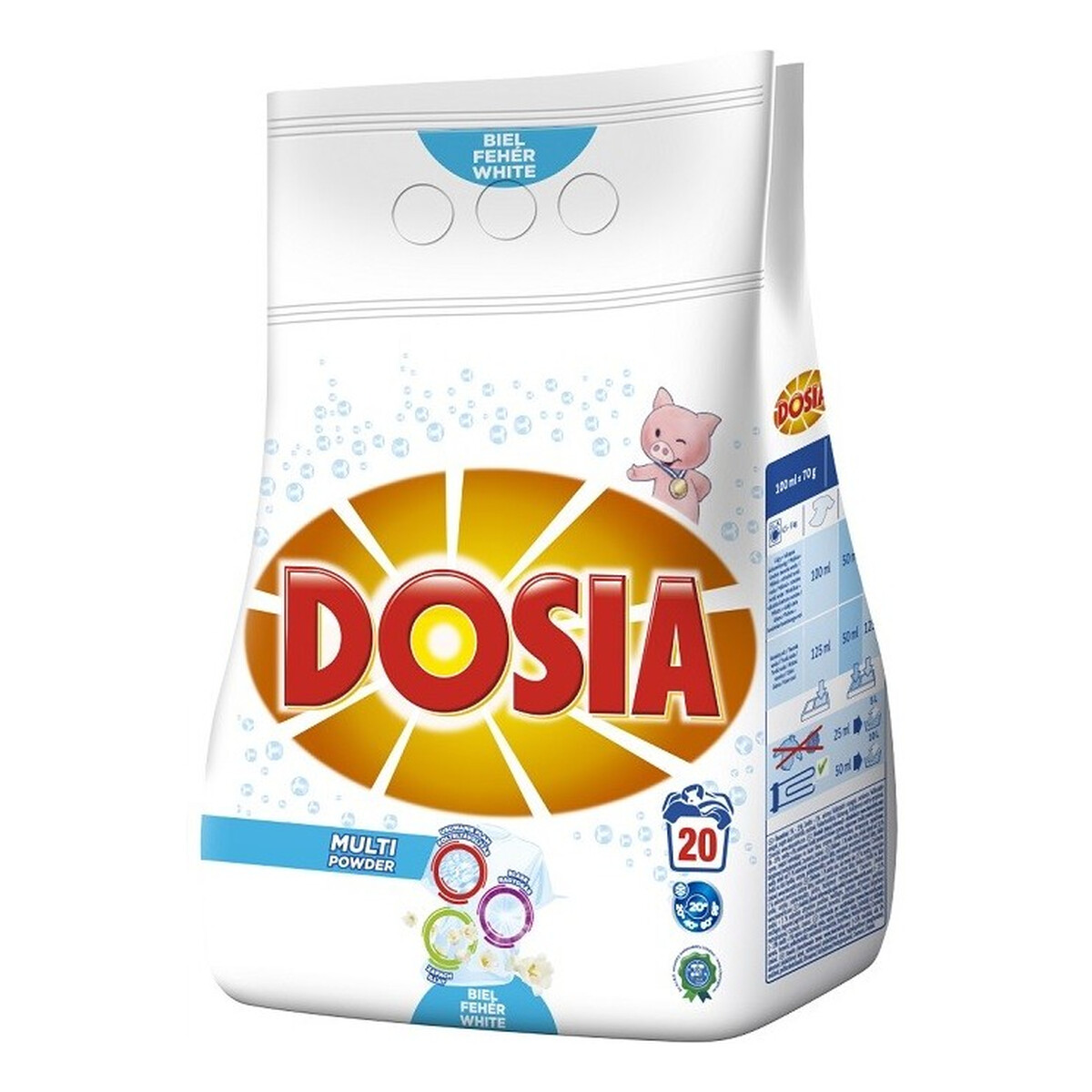 Dosia Multi Powder Proszek do prania tkanin białych (20 prań) 1400g