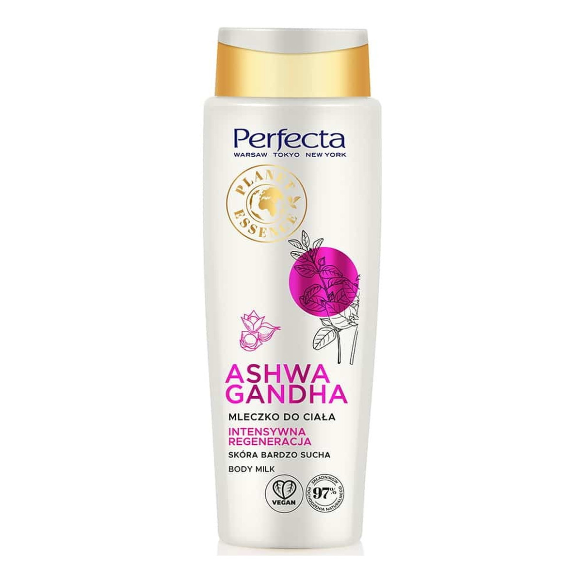 Perfecta Perfecta Planet Essence Mleczko do ciała Intensywna Regeneracja - Ashwa Gandha 400ml