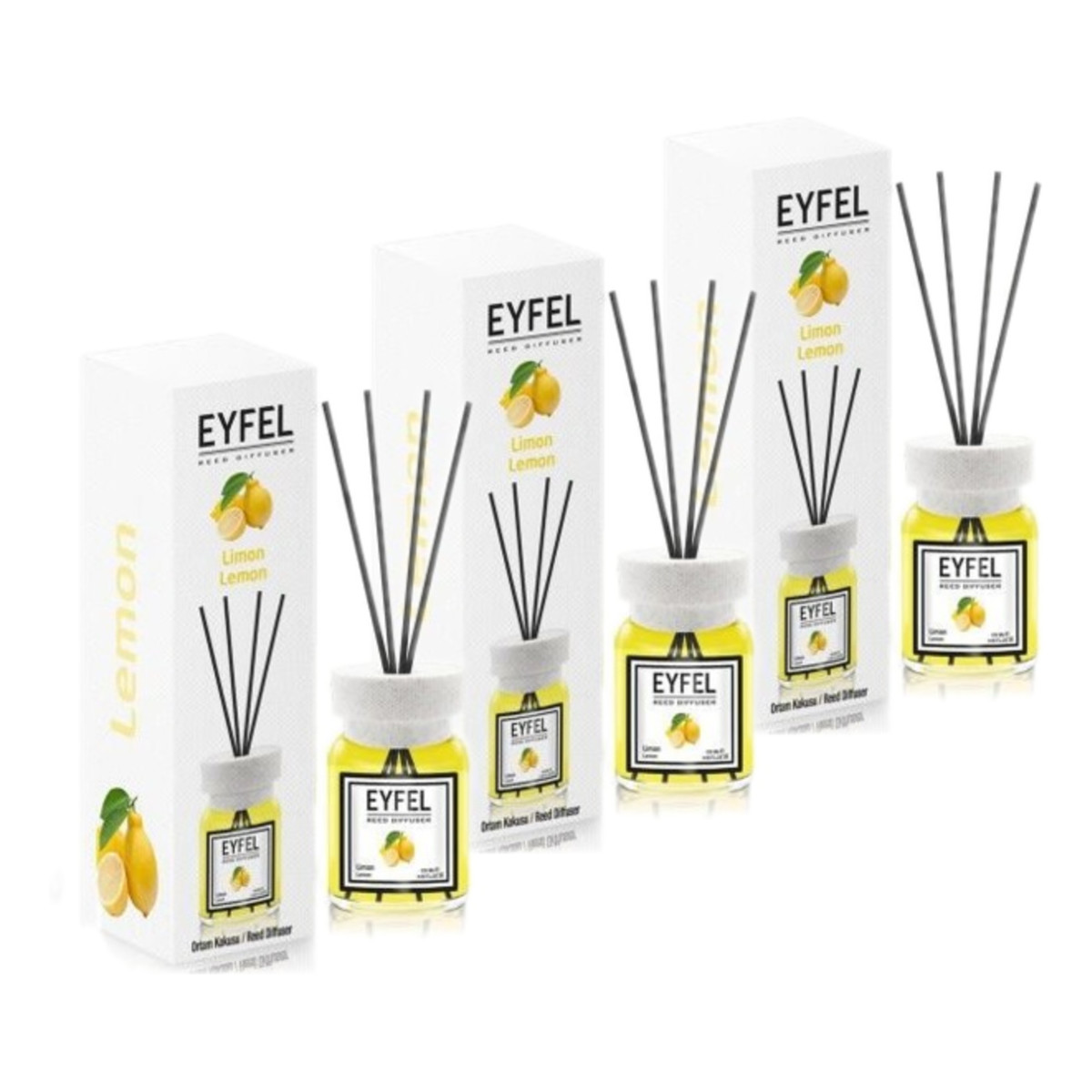 Eyfel Dyfuzor zapachowy z patyczkami Lemon 3x120ml