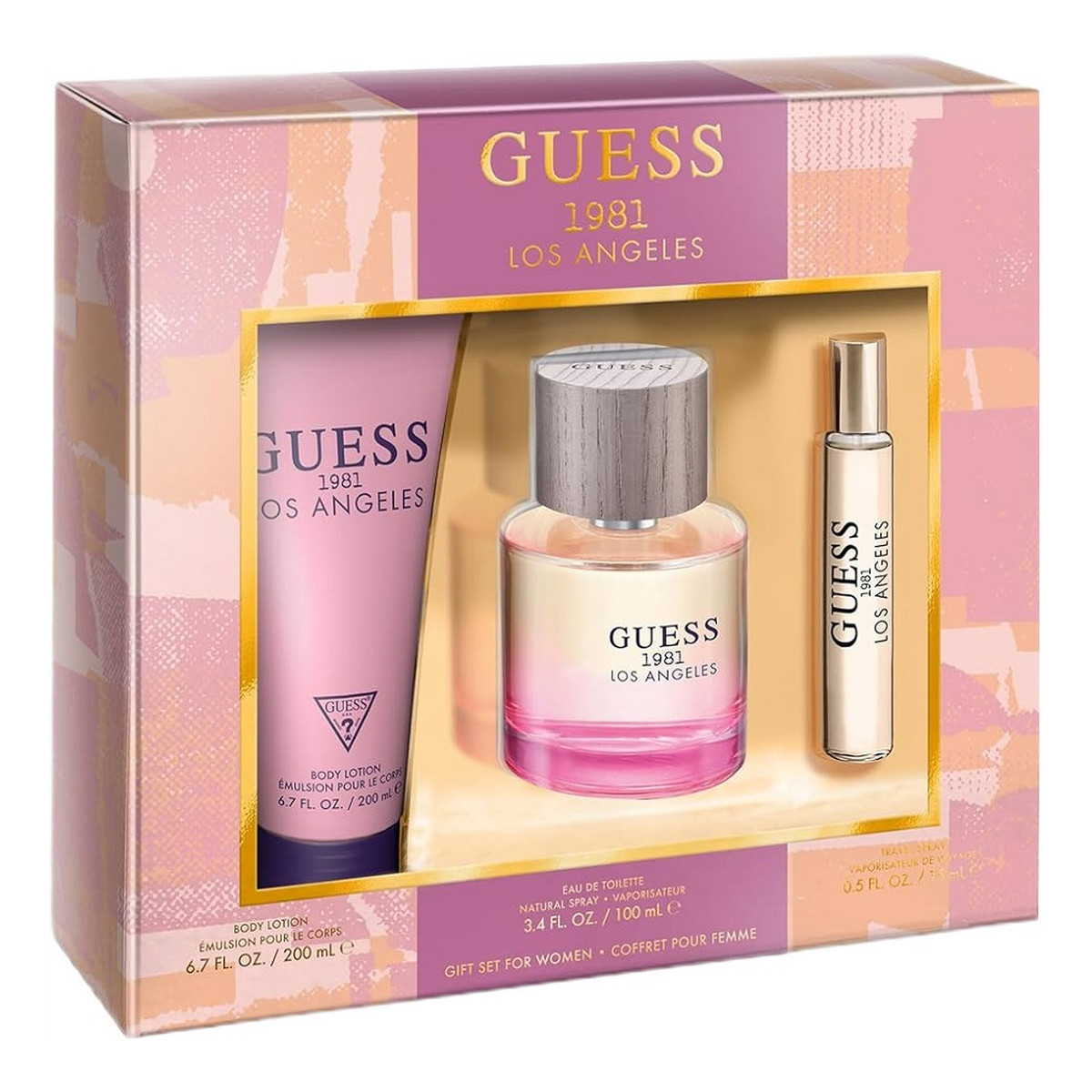 Guess 1981 Los Angeles Women Zestaw woda toaletowa spray 100ml + woda toaletowa spray 15ml + balsam do ciała 200ml