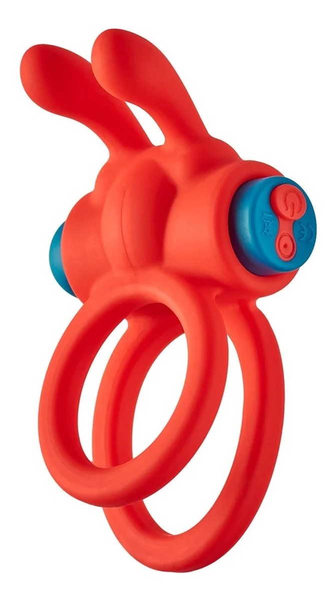 Love signal thrill ring wibrujący pierścień na penisa red