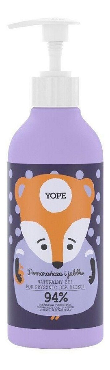 Naturalny Żel pod Prysznic dla dzieci Pomarańcza i Jabłko