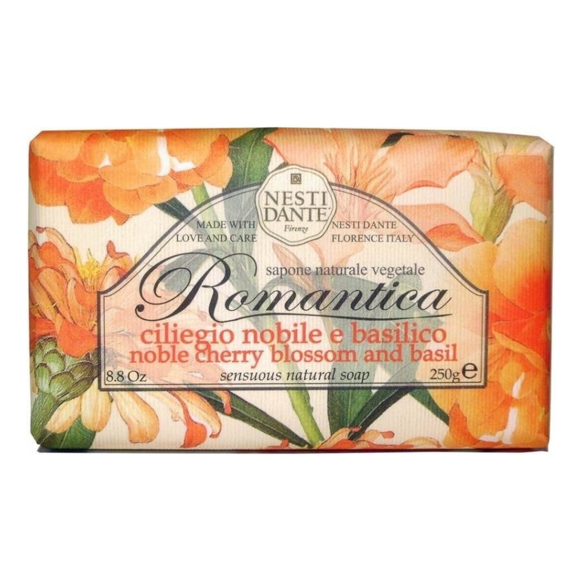 Nesti Dante Romantica Mydło toaletowe wiśnia & bazylia 250g