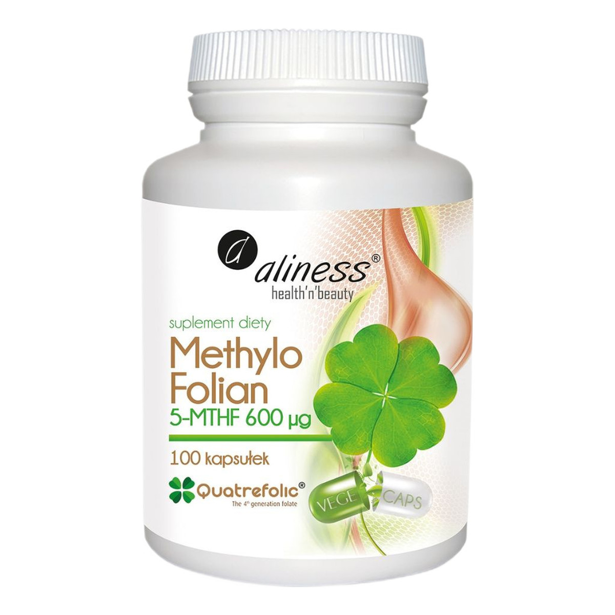 Aliness Methylo folian 5-mthf 600 μg suplement diety 100 kapsułek
