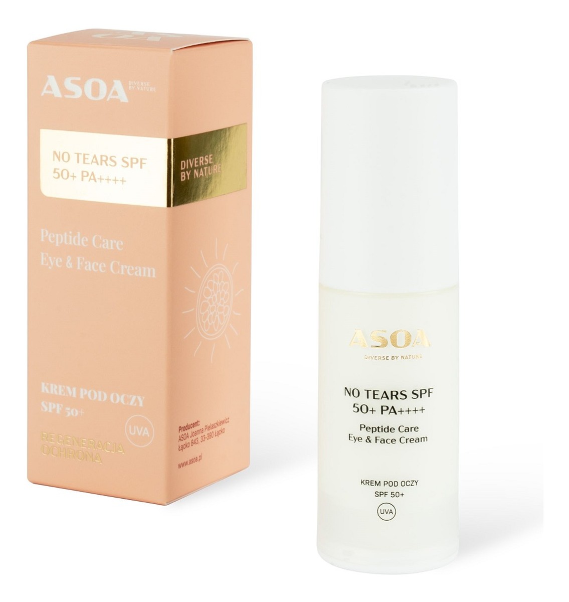 No Tears SPF50+ PA++++ krem pod oczy i do twarzy