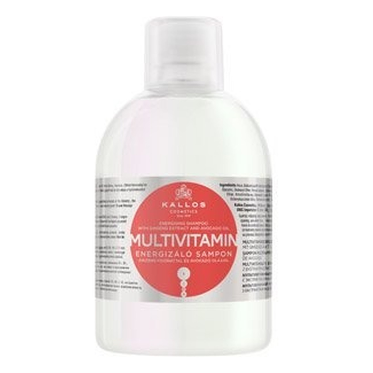 Kallos KJMN Multivitamin Energising Hair Shampoo With Ginsegn Extract Multiwitamina energizujący szampon do włosów z ekstraktem z żeńszenia i olejem awokado 1000ml
