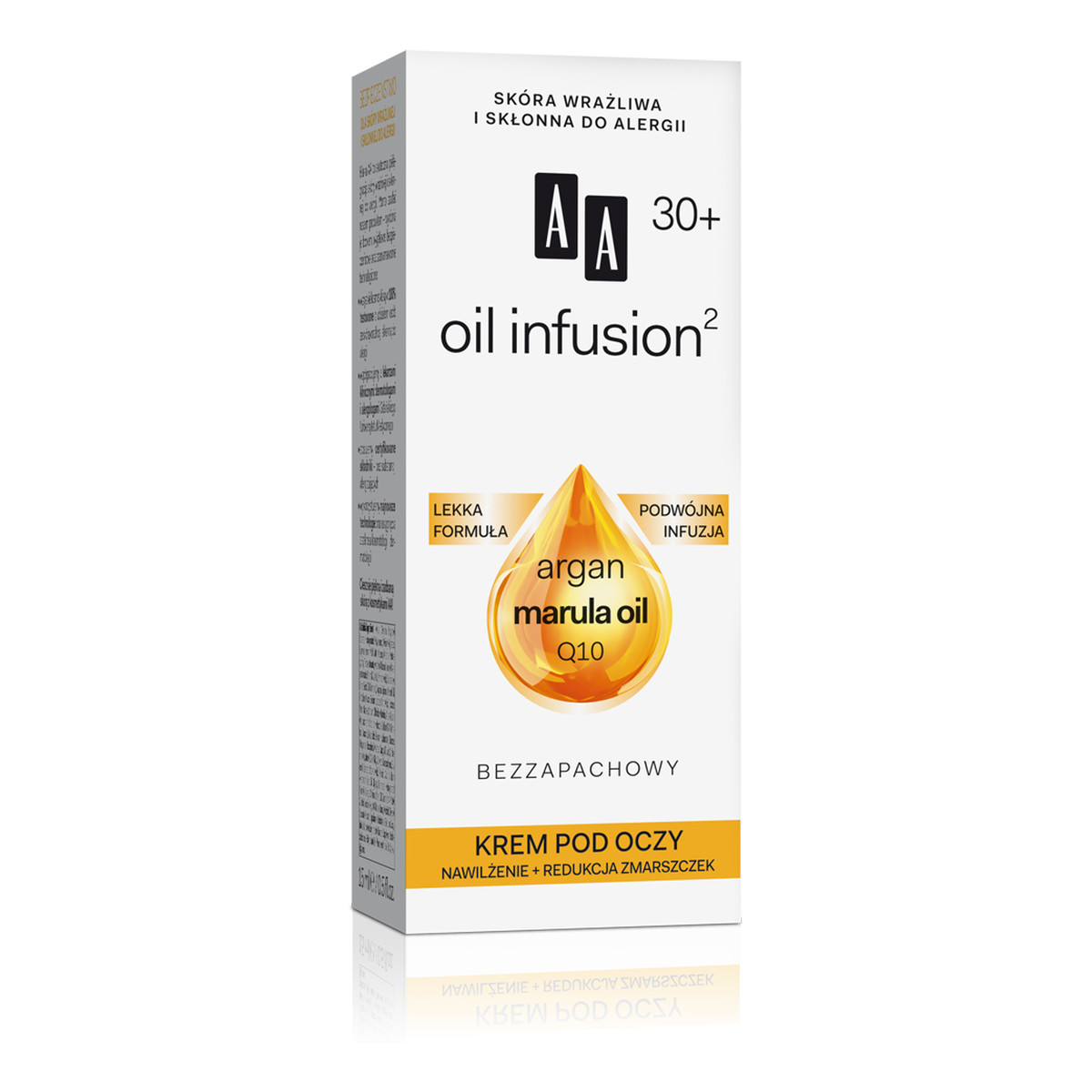 AA Oil Infusion2 30+ Krem Nawilżenie + Redukcja Zmarszczek Pod Oczy 15ml