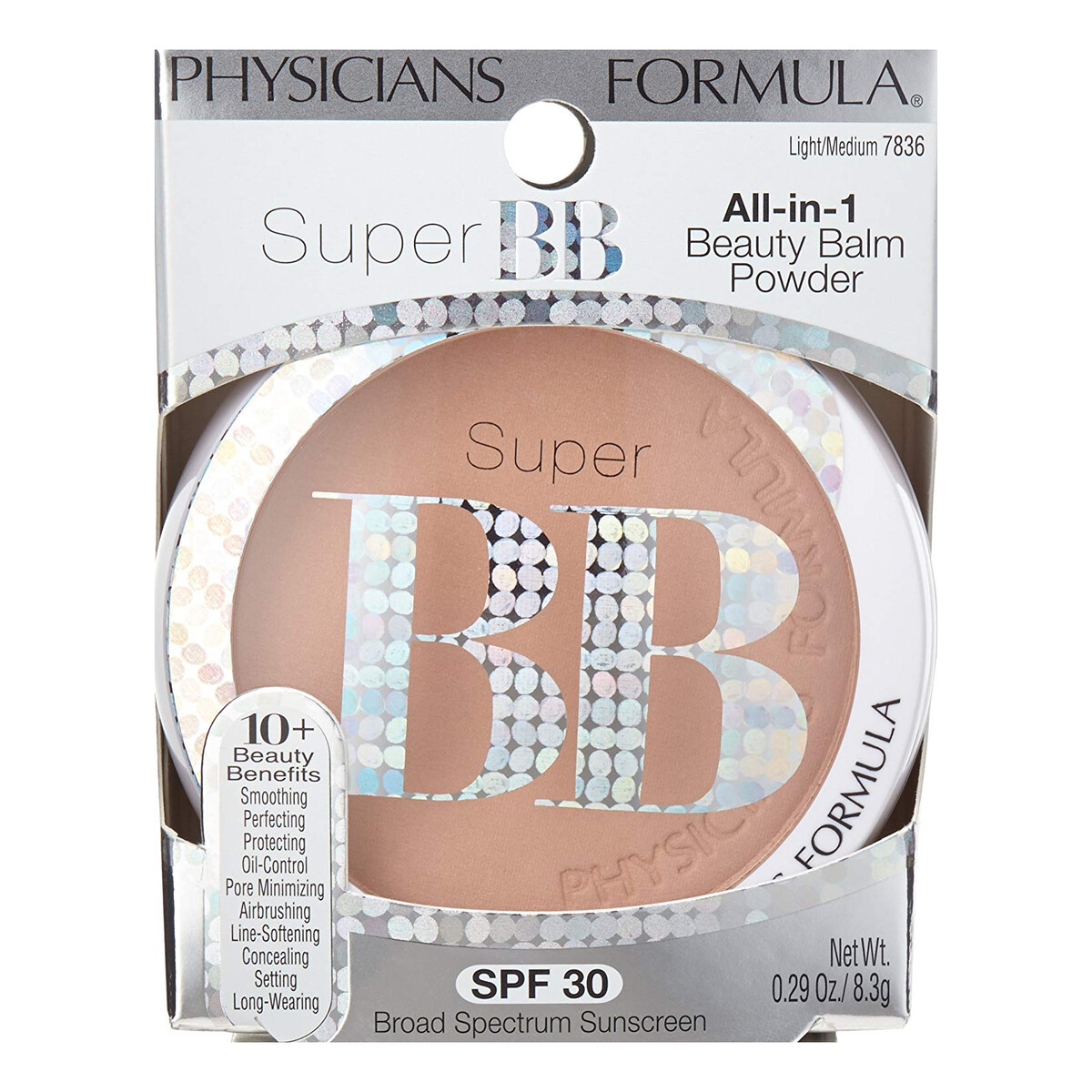 Physicians Formula Super BB SPF30 Prasowany puder BB 8g