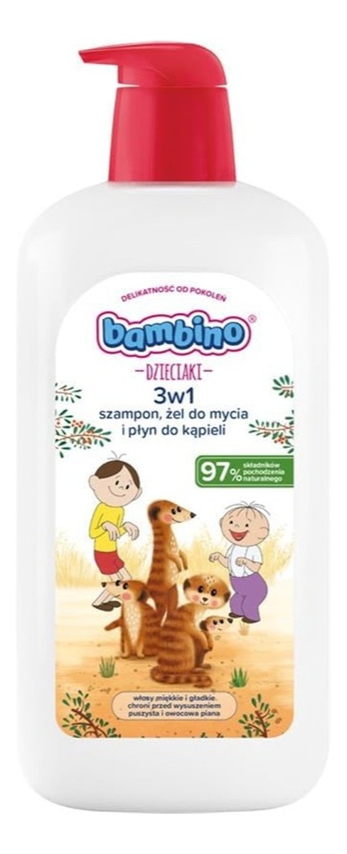Żel pod prysznic i płyn do kąpieli surykatki