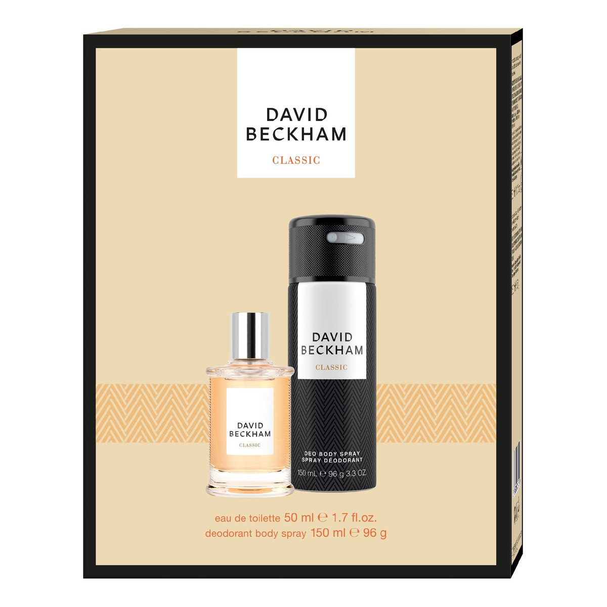 Coty DAVID BECKHAM Zestaw prezentowy classic (woda toaletowa 50ml+dezodorant body spray 150ml)