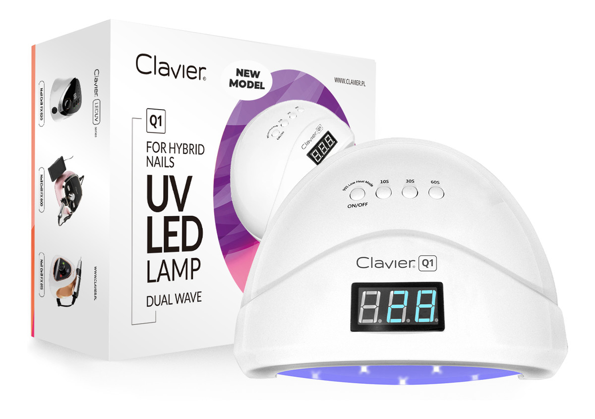 Lampa Do Paznokci Hybryd Manicure Żeli Clavier Q1 z lustrzanym dnem 48W
