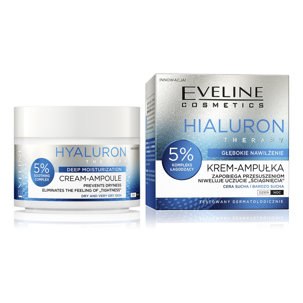 Eveline Hialuron Therapy Głęboko nawilżający Krem-Ampulka 5% 50ml