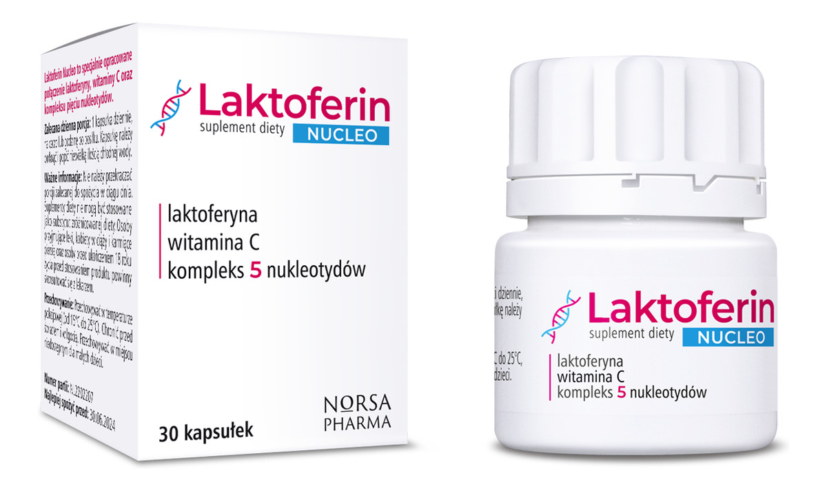 Laktoferin Nucleo suplement diety 30 kapsułek