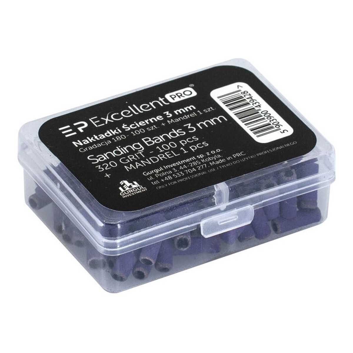 Excellent PRO Sanding bands jednorazowe opaski ścierne o gradacji 320 z nośnikiem o średnicy 3mm 100szt
