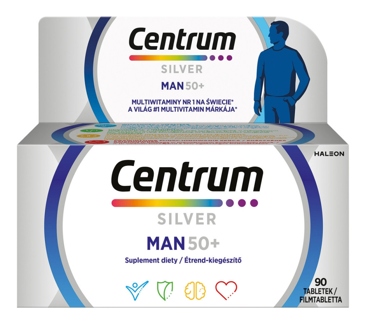 Silver Man 50+ multiwitaminy dla mężczyzn suplement diety 90 Tabletek