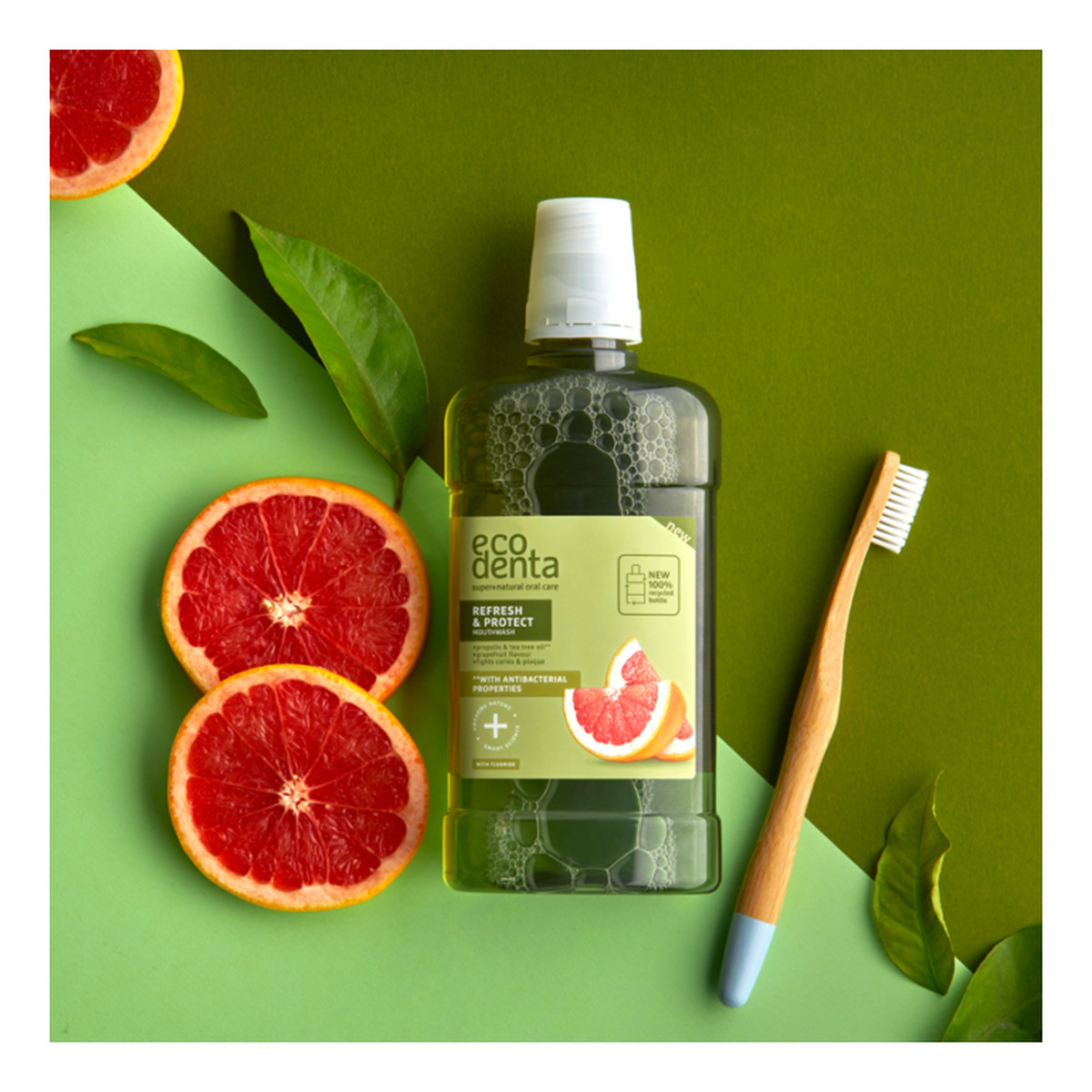 Ecodenta Refresh & Protect Odświeżający i ochronny płyn do płukania jamy ustnej 500ml