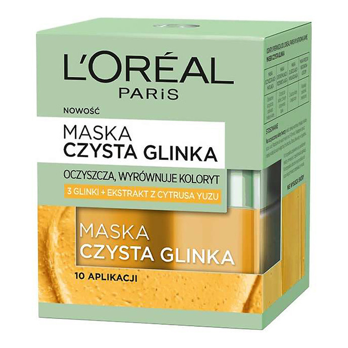 L'Oreal Paris Skin Expert rozjaśniająca maska do twarzy czysta glinka 50ml